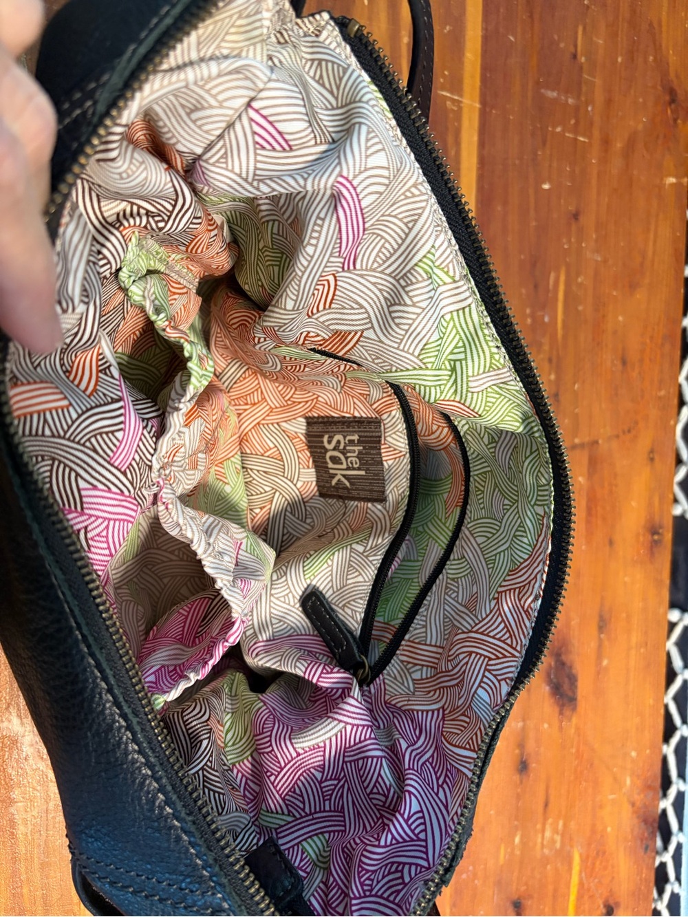 The Sak Kendra Black Pebbled Leather Hobo - Picture 6 of 8